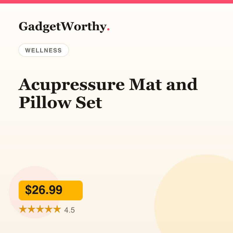 Acupressure Mat and Pillow Set