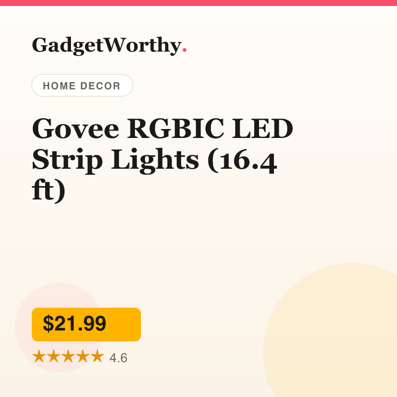 Govee RGBIC LED Strip Lights (16.4 ft)