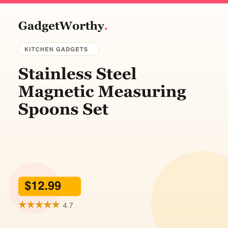 Stainless Steel Magnetic Measuring Spoons Set