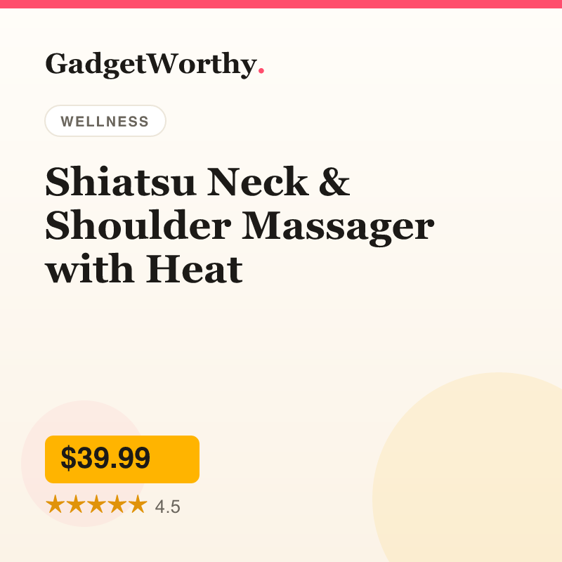 Shiatsu Neck & Shoulder Massager with Heat