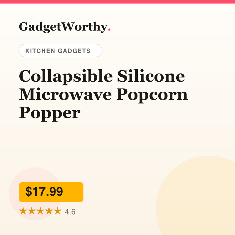 Collapsible Silicone Microwave Popcorn Popper