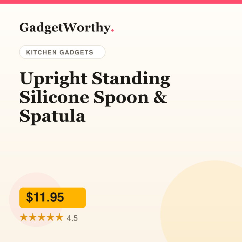 Upright Standing Silicone Spoon & Spatula